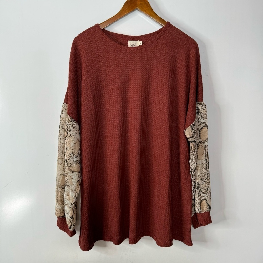 Grace & Emma NWT‎ Waffle Knit Top Size 3xl
